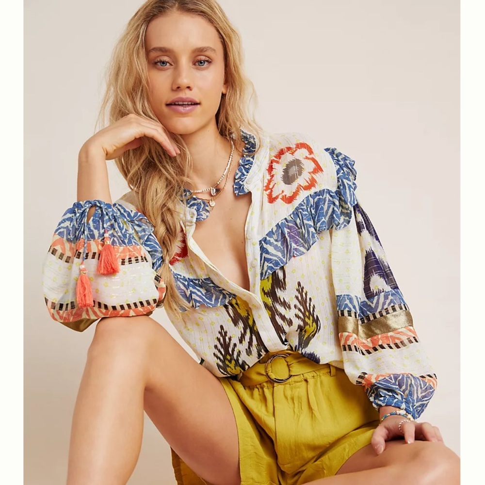 Verb by Pallavi Singhee Oksana Shimmer Blouse